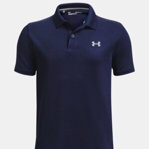 Boys Navy Under Armour Performance Polo (M)